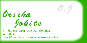 orsika jokits business card